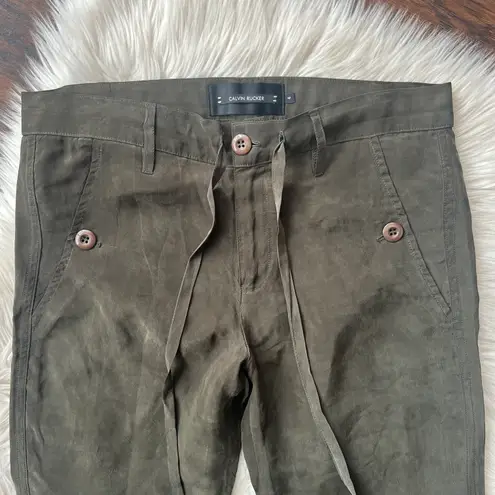 Calvin Rucker What I Like Olive Crop Flare Pants