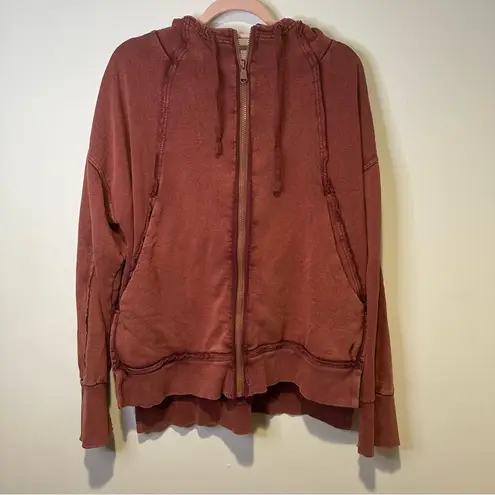 free people movement only one full zip hoodie sweatshirt size large