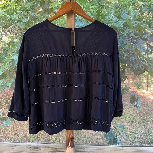 Seafolly Australia Women's Black Pleated Crop Top Size S