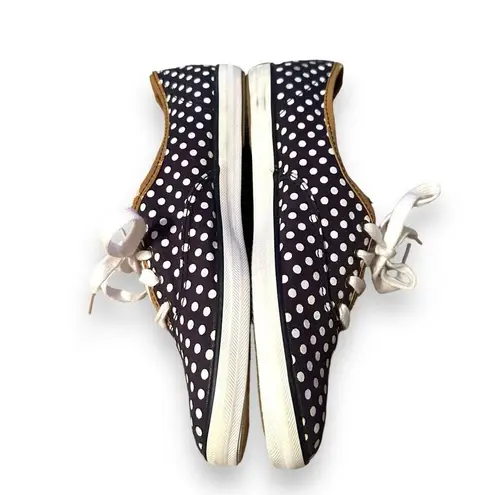 Keds Champion Black & White Polka Dot Lace Up Fashion Sneakers Sz 8