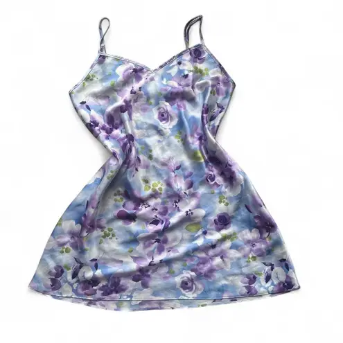 Purple and blue floral slip dress with adjustable straps š Size M
