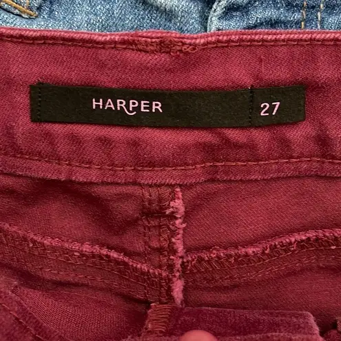 Harper/I Love H81 Short Bundle Size 27. Maroon and Blue Denim Blue