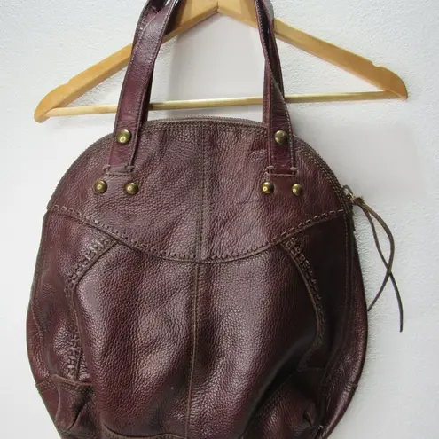 Lucky Brand Vintage  Cowhide Leather Shoulder Bag Boho Hippie 90s Y2K Studded