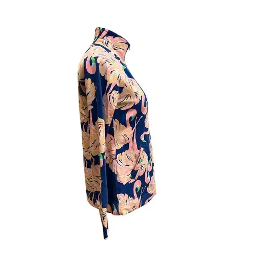 Lilly Pulitzer  Skipper Popover GIMME SOME LEG Flamingo Resort Navy, Size XS - Image 6