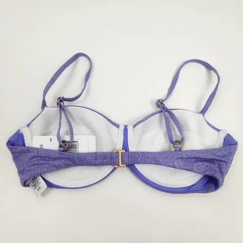 l*space L* Marley Bikini Top in Amethyst Purple Metallic Size Small NWT Underwire