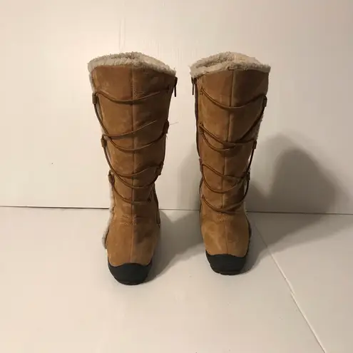 Aerosoles suede tan mid calf zip up boots women size 9M