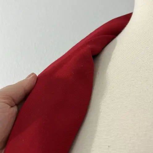 Vintage Sherbert Size 16 Red Long Sleeve Open Front Blazer Jacket