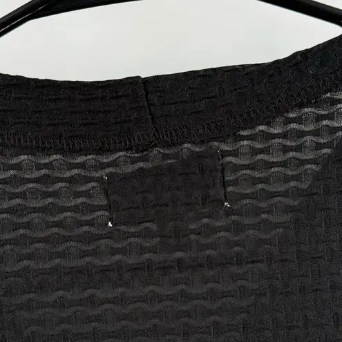 Jordan Taylor Swim Coverup Size Large NWT Black Textured Tunic Beach Vacation