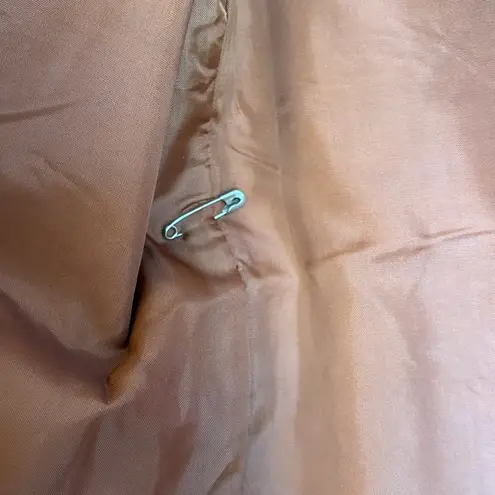 VINTAGE Brown Faux Leather Belted Shirt Jacket Size SMALL MEDIUM Pearl Snap 70s