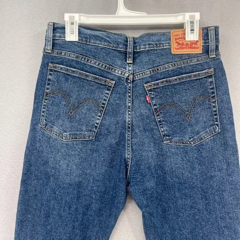 Levi's  Jeans Womens 31 Blue Wedgie Straight Crop Distressed High Rise Button Fly