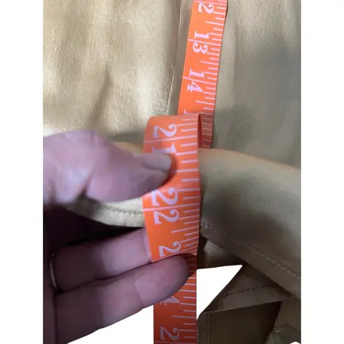 Vintage Alexandria 100% Silk Gold Sleeveless Blouse Size 12 Quiet Luxury