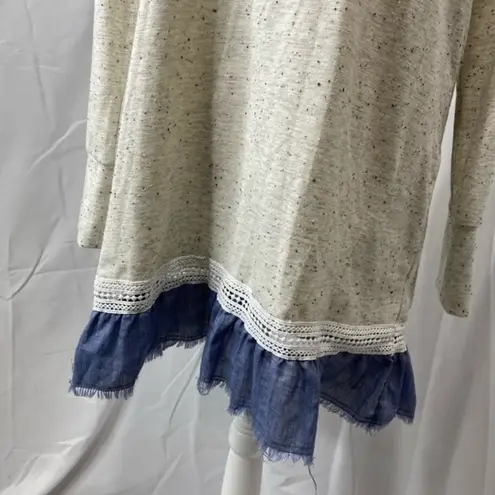 BD Collection chic boho l/s top size large
