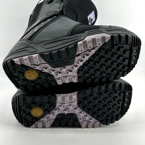 Burton Mint Snowboard Boots Waterproof Lace Up Leather Black Purple 8.5