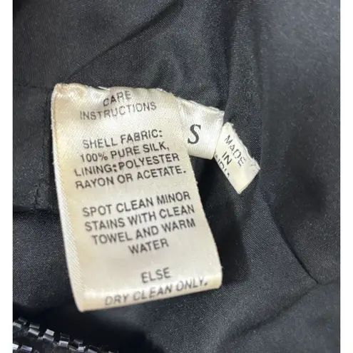 Sean Collection Sean Mehta Beaded Evening Gown Sz S Black 100% Silk Elegant Glam Holiday Gala