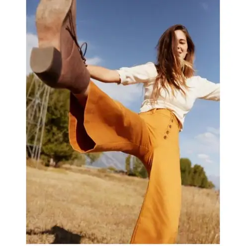 Christy Dawn the Noah Wide Leg High Rise Pant in Pumpkin Womens Size 28