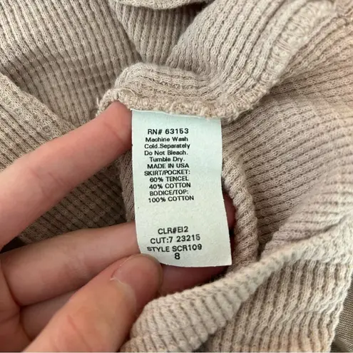 Vintage CDC Mixed Media Sleeveless Maxi Dress Size 8 Neutral Lagenlook Minimal