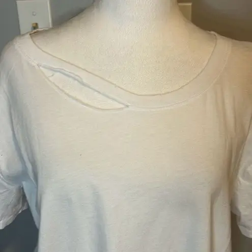 🆕 n: philanthropy Harlow distressed BFF white tshirt XS BIN G