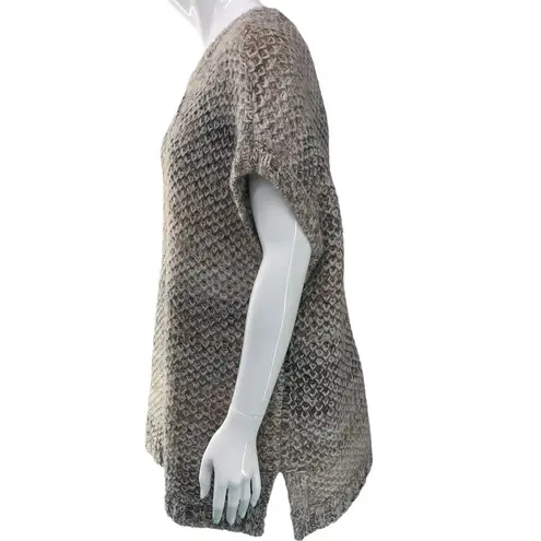 J.Jill  Pure Womens Size XS S Poncho Tunic Sweater Chunky Knit Beige Melange