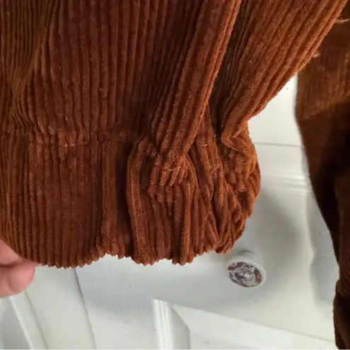 TGLA rust brown corduroy cropped jacket size small