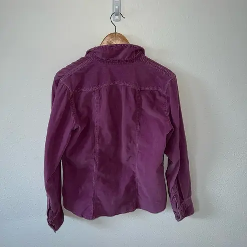 Jones Wear Sport Stretch Purple Button-Up Jacket Size 10