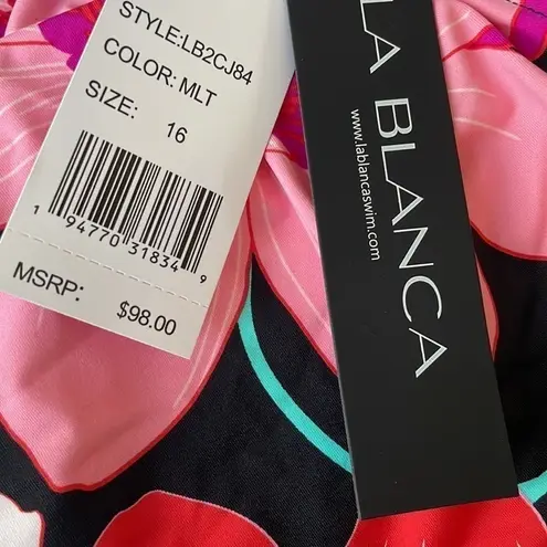 La Blanca Over the Shoulder Knot Swim Floral print Tankini 16