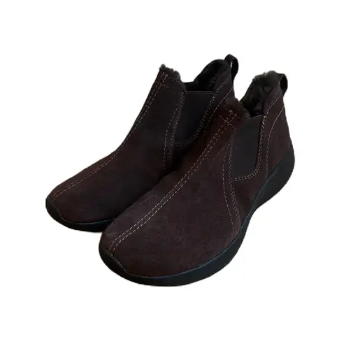 Earth Origins Water Resistant Suede Ankle Boot Drift Dax Fuzzy Medium Size 39
