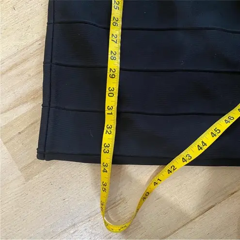 Herve Leger bandage cross front halter midi dress