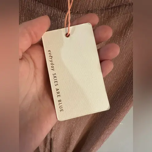 Skies Are Blue NWT  Glitter Shimmer Rose Gold Pants