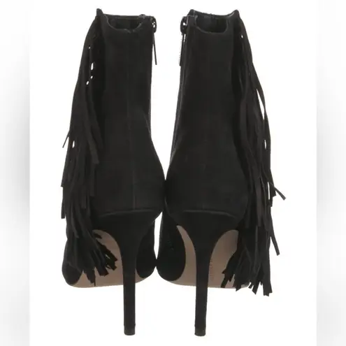 Veronica Beard NIB  Nyomi Fringe Bootie Black Suede sz 6.5