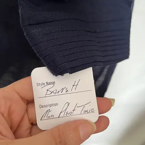 Emerson Street Michigan Long Womens Top Sz S Preppy College Academia Tailgate Blue