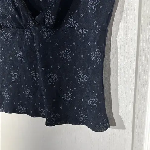 Fashion Bug Vintage Floral Black Sleeveless Top