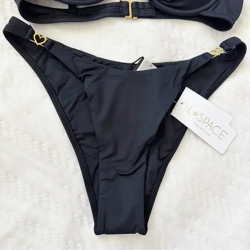 l*space NWT L* Stardust Top & Ziggy Bottom Bikini Set in Black sz S