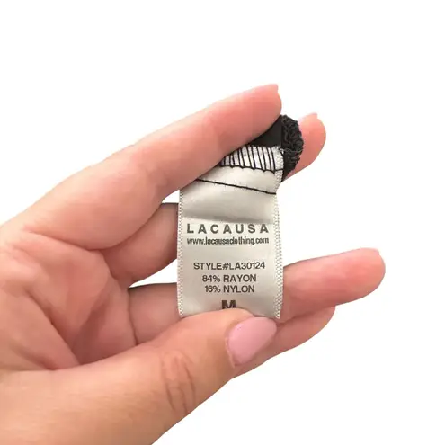 Lacausa Alma Slip Midi Tank Dress Black Medium