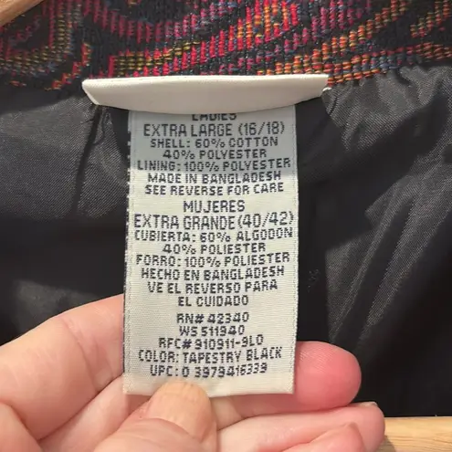 White Stag Vtg Tapestry Jacket Paisley Blazer Carpetbag Size XL