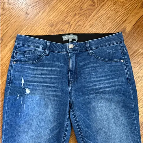 Wit & Wisdom Distressed Stretch Straight Leg Jeans Medium Wash Size 12 Blue - Image 3
