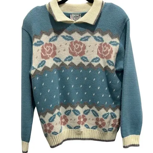 Cricket lane vintage floral grandmacore NWT sweater small Blue