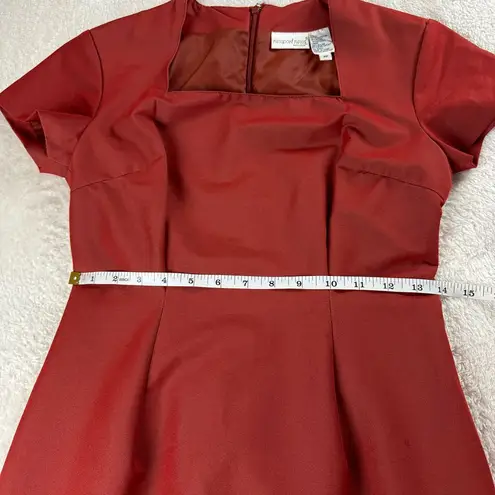 Newport News Easy Style Sheath Dress Womens 4P Orange Y2K VTG Party Office Work