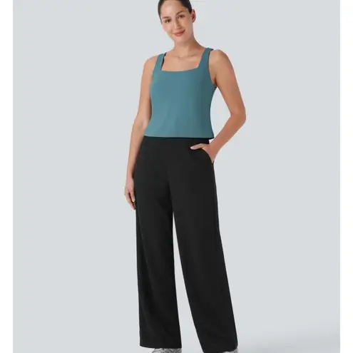 Halara NWT softlyzero square neck lift up cool touch yoga tank size S. UPF50