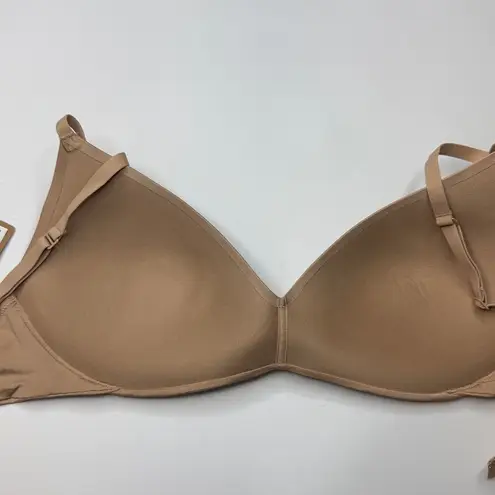 SKIMS Wireless Form Push- Up Plunge Bra- 32DD- Clay