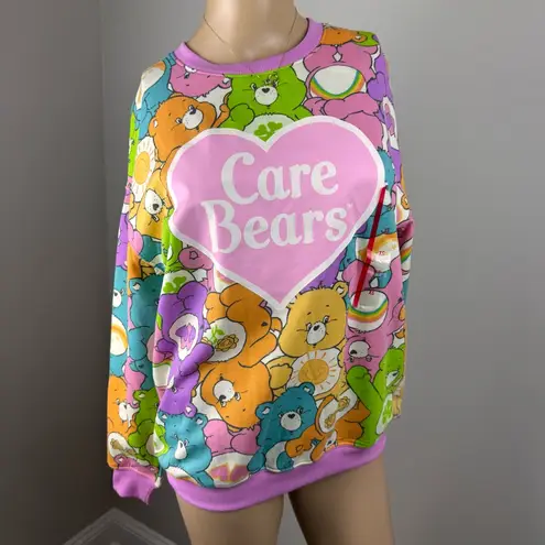 Hybrid Apparel Women's XS Care Bears Sweatshirt Hybrid Fleece Lined All Over Print Colorful New - Image 12