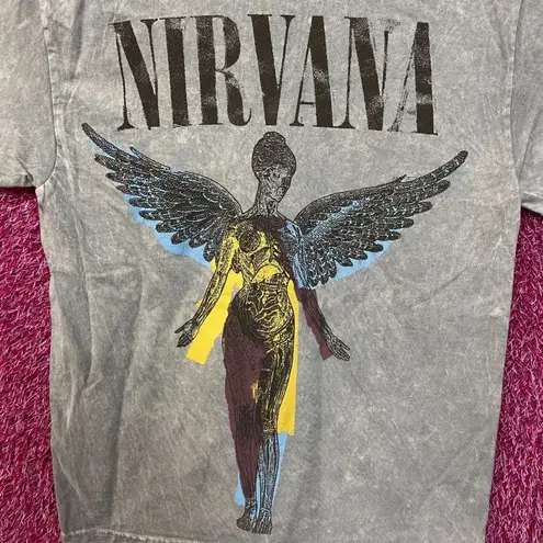Nirvana In Utero Album Angel Art Outline Grunge Band Tee S