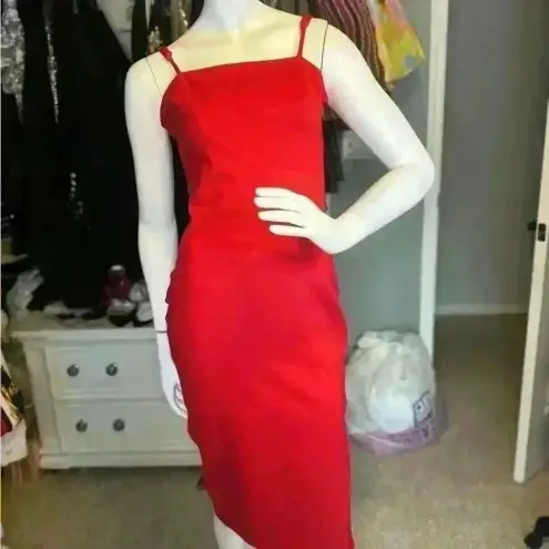 Lulus  Paulina red bodycon mini dress adjustable spaghetti straps
