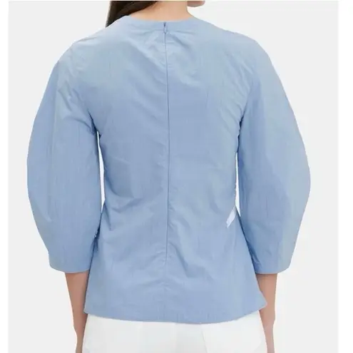 PALMER//HARDING Static Light Blue Blouse Top Sz 4