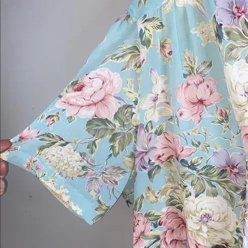 Alfred Dunner Relaxed Pink and Orange Sailor Collar Blouse Blue Size M