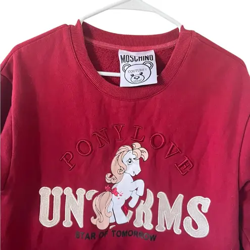 Moschino Couture Red Ponylove Rare Crewneck Sweater