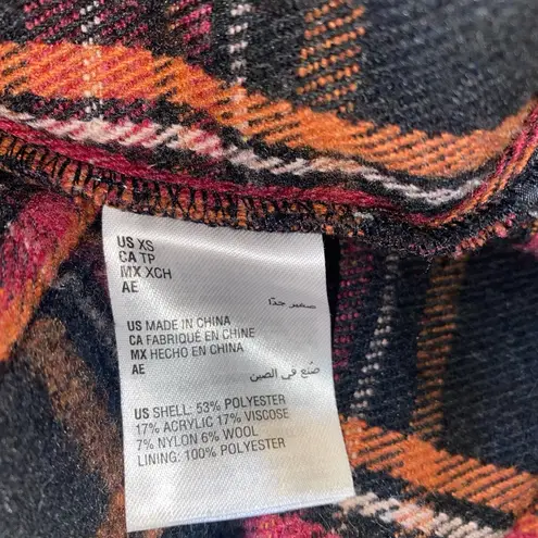 And Now This Wool Blend Oversized Plaid Shacket Jacket in XS