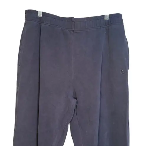 Buffbunny Navy Drawstring Sweatpant Joggers Large Athleisure Loungewear Fleece