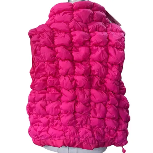 NEW IN Magenta pink Bubble Quilted Puffer Vest NEW Size LARGE