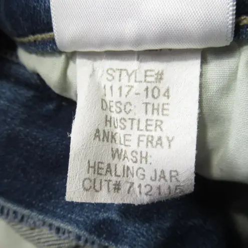 NWT Mother Hustler Ankle Fray in Healing Jar High Rise Boot Crop Stretch Jean 32 Blue