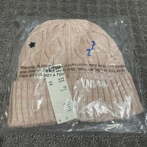 Urban Outfitters  Bella Embroidered Beanie NWT - Pink